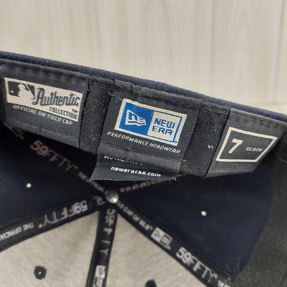 Vintage Washington Nationals New Era Fitted Hat Cap 7 Made In USA‎ Blue - Picture 6 of 7